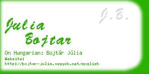 julia bojtar business card